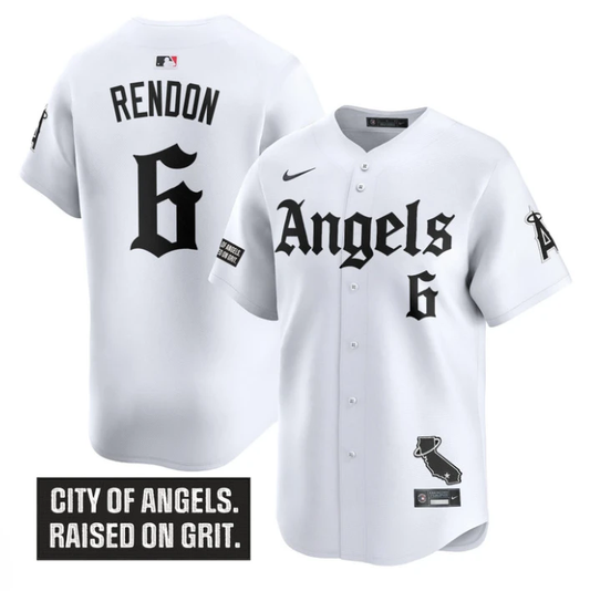 Anthony Rendon Jersey #6 Los Angeles Angels Gothic Halo Edition Stitched White by My Store