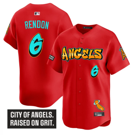 Anthony Rendon Jersey #6 Los Angeles Angels Graffiti Halo Drop Stitched Red by My Store