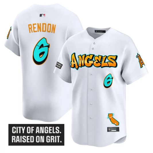 Anthony Rendon Jersey #6 Los Angeles Angels Graffiti Halo Drop Stitched White by My Store