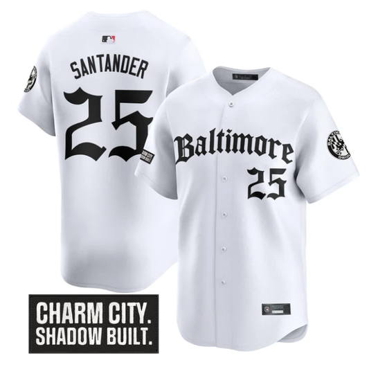 Anthony Santander Jersey #25 Baltimore Orioles Gothic Harbor Edition White by My Store