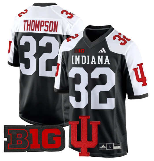 Anthony Thompson Jersey #32 Indiana Hoosiers 2024 Game V2 Football Black Alternate by My Store