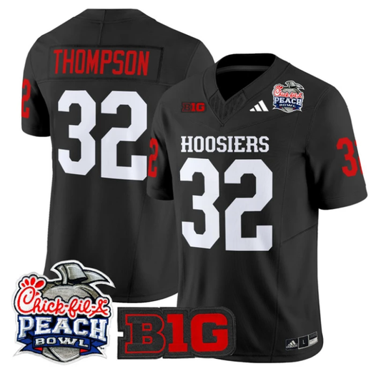 Anthony Thompson Jersey #32 Indiana Hoosiers 2026 Peach Bowl Stitched Black by NCAA Football Jersey
