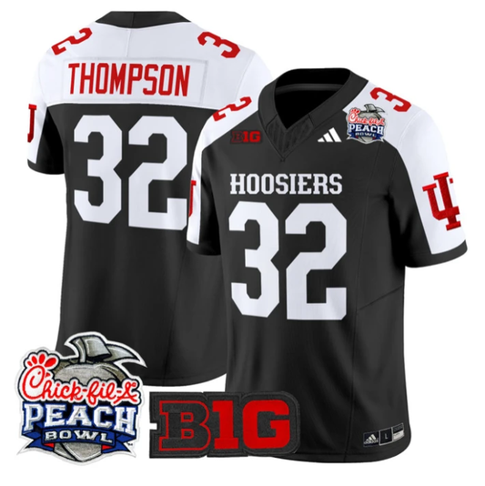 Anthony Thompson Jersey #32 Indiana Hoosiers 2026 Peach Bowl Stitched Black Alternate by NCAA Football Jersey