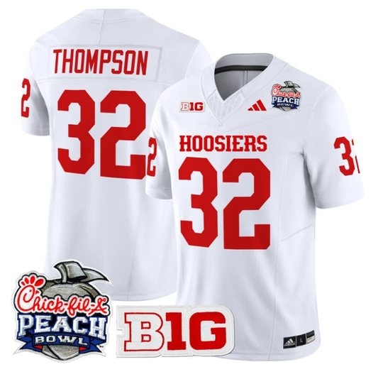 Anthony Thompson Jersey #32 Indiana Hoosiers 2026 Peach Bowl Stitched White by NCAA Football Jersey