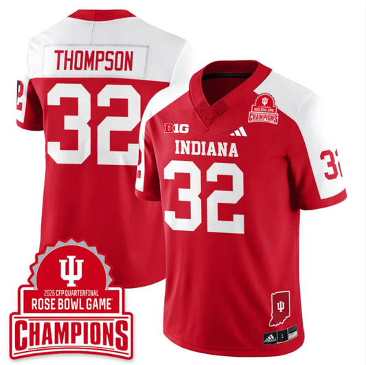 Anthony Thompson Jersey #32 Indiana Hoosiers 2026 Rose Bowl Game Champions Alternate by NCAA Football Jersey