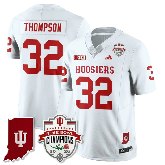 Anthony Thompson Jersey #32 Indiana Hoosiers Rose Bowl Champions Stitched White by NCAA Football Jersey
