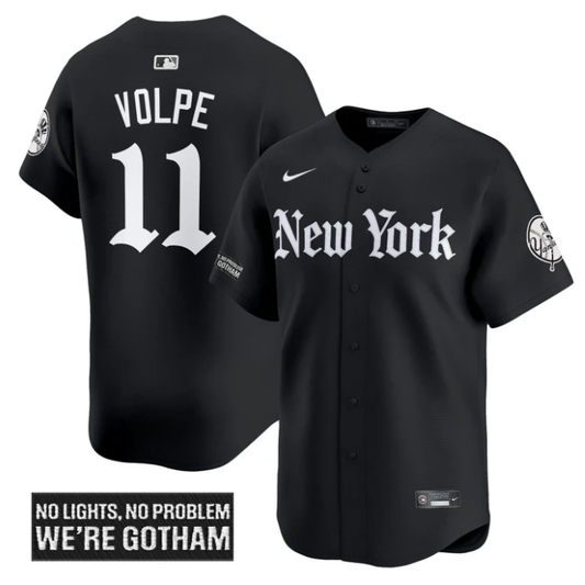 Anthony Volpe Jersey #11 New York Yankees Gothic Legacy Edition Vapor Premier Stitched Black by My Store