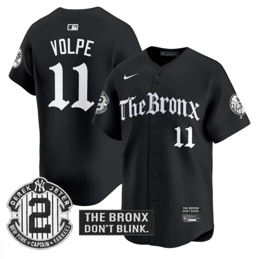 Anthony Volpe Jersey #11 Yankees The Bronx Gothic Ink Drop Edition Black by My Store
