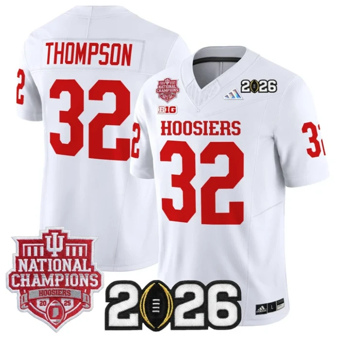 Anthony Thompson Jersey #32 Hoosiers 2025 National Champions 2026 Patch Stitched by My Store NCAA Football Jerseys