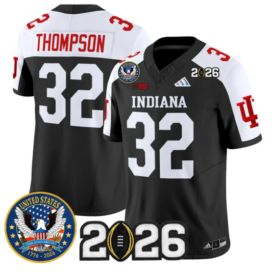 Anthony Thompson Jersey #32 Hoosiers United States 250th Patch V2 Stitched by My Store NCAA Football Jerseys