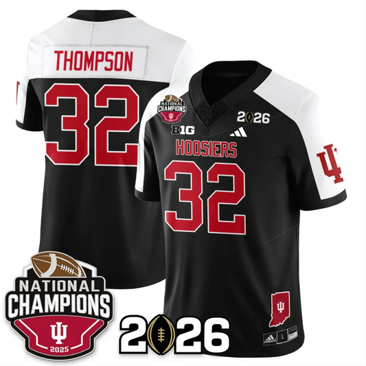 Anthony Thompson Jersey #32 Indiana Hoosiers 2025 National Champions V3 Stitched by My Store NCAA Football Jerseys
