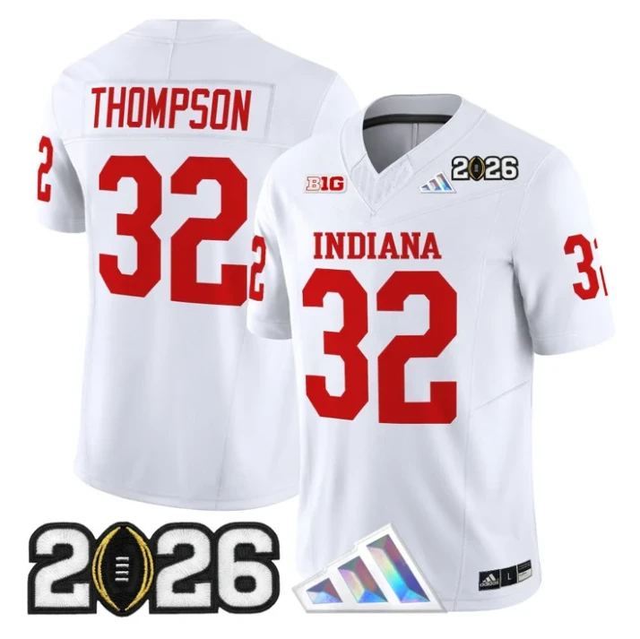 Anthony Thompson Jersey #32 Indiana Hoosiers 2026 CFP Final V3 Stitched by My Store NCAA Football Jerseys