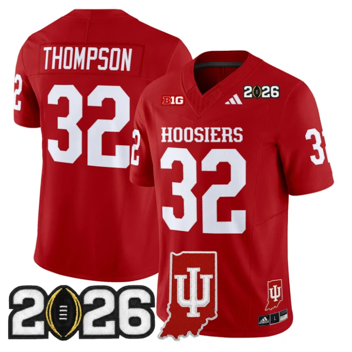 Anthony Thompson Jersey #32 Indiana Hoosiers 2026 CFP Indiana State Stitched by My Store NCAA Football Jerseys