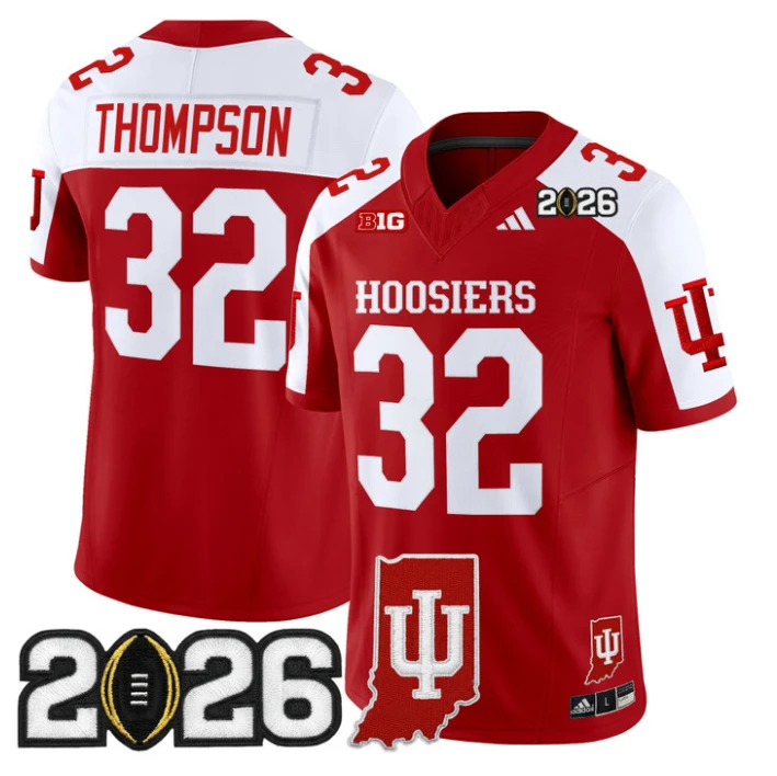 Anthony Thompson Jersey #32 Indiana Hoosiers 2026 CFP Indiana State Stitched by My Store NCAA Football Jerseys