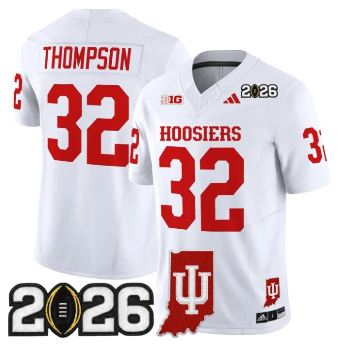 Anthony Thompson Jersey #32 Indiana Hoosiers 2026 CFP Indiana State Stitched by My Store NCAA Football Jerseys
