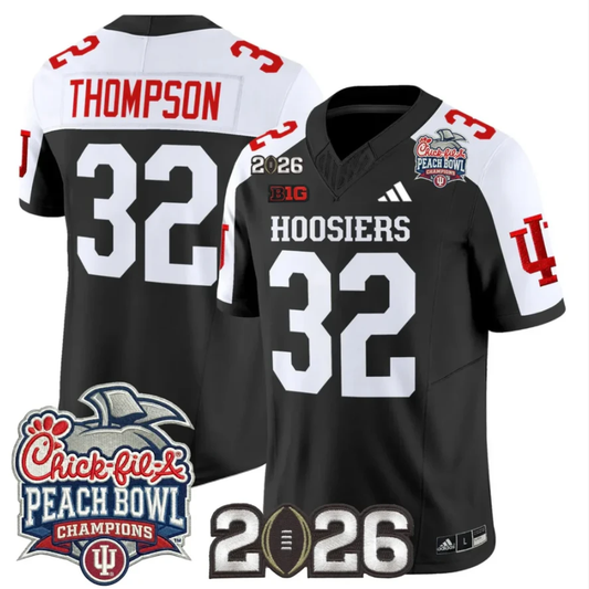 Anthony Thompson Jersey #32 Indiana Hoosiers 2026 Peach Bowl Champions Stitched by My Store NCAA Football Jerseys