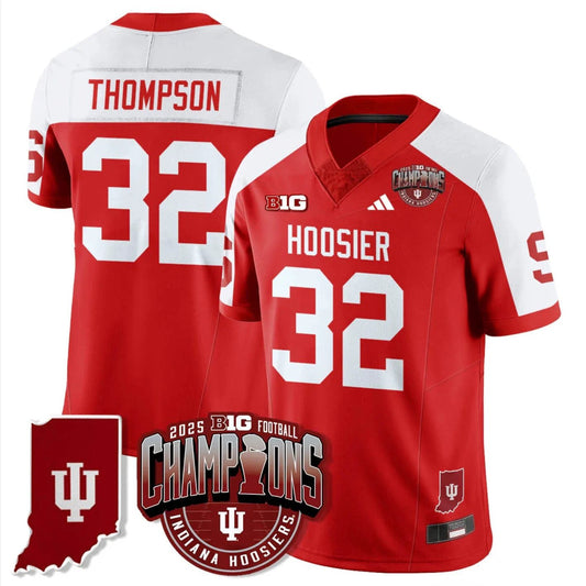 Anthony Thompson Jersey #32 Indiana Hoosiers Big 10 Champions Stitched by My Store NCAA Football Jerseys
