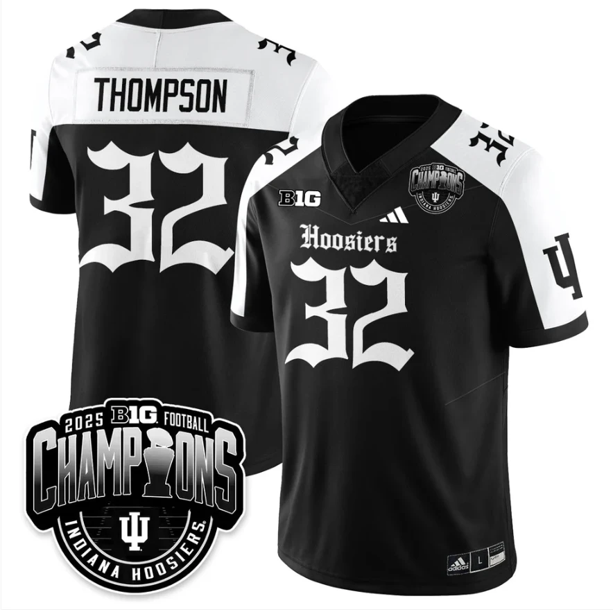 Anthony Thompson Jersey #32 Indiana Hoosiers Gothic Big 10 Champions by My Store NCAA Football Jerseys