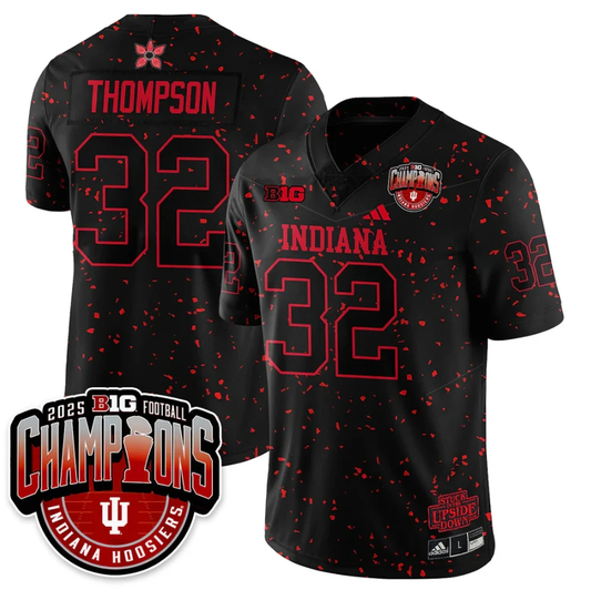 Anthony Thompson Jersey #32 Indiana Hoosiers Stranger Things Big 10 Champions by My Store NCAA Football Jerseys