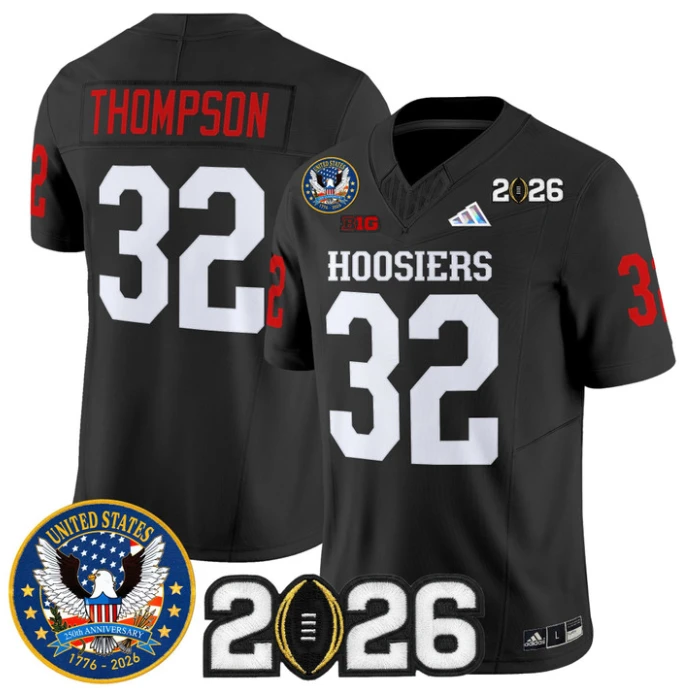 Anthony Thompson Jersey #32 Indiana Hoosiers United States 250th 2026 Stitched by My Store NCAA Football Jerseys