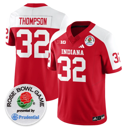 Anthony Thompson Jersey #32 Indiana Hoosiers Vapor Rose Bowl Patch Stitched by My Store NCAA Football Jerseys