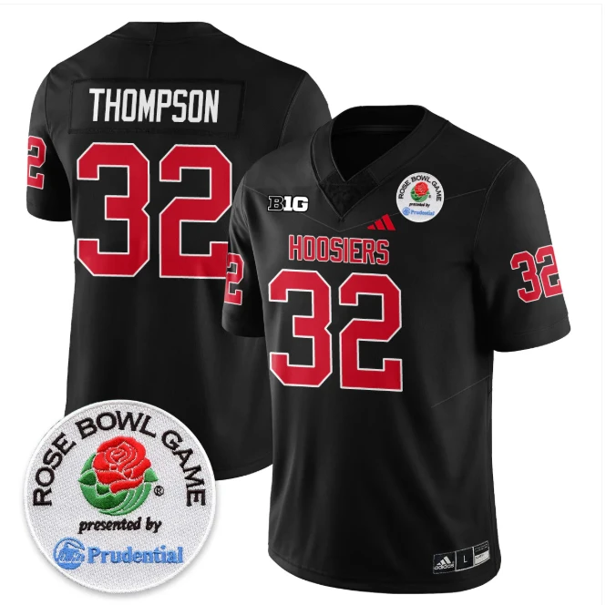 Anthony Thompson Jersey #32 Indiana Hoosiers Vapor Rose Bowl Patch Stitched by My Store NCAA Football Jerseys