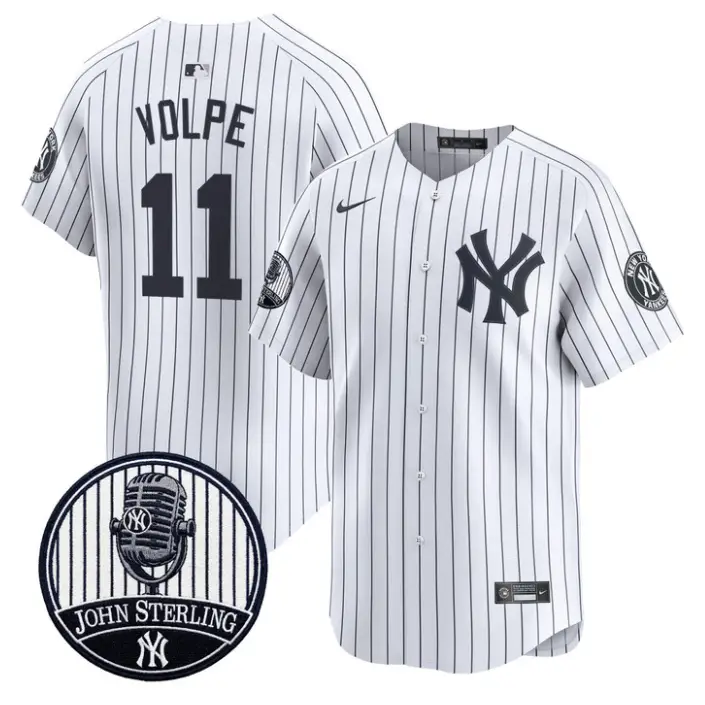 Anthony Volpe Jersey #11 Yankees John Sterling Voice Tribute Stitched by My Store