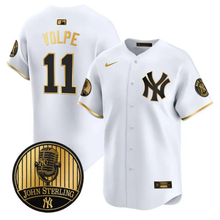 Anthony Volpe Jersey #11 Yankees John Sterling Voice Tribute Stitched by My Store