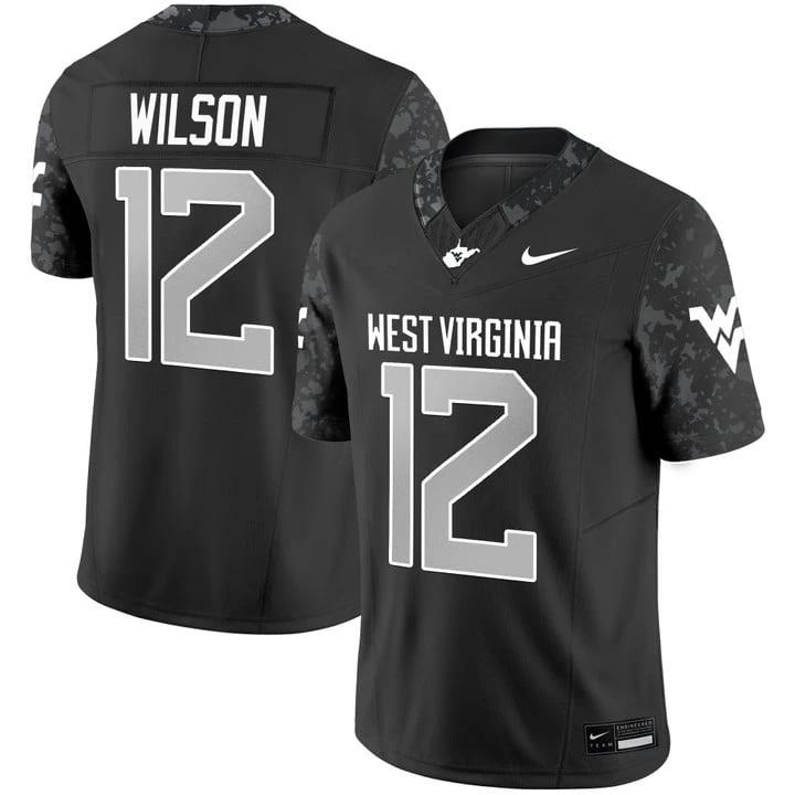 Anthony Wilson Jr Jersey #12 West Virginia Mountaineers 2025 Stitched by My Store NCAA Football Jerseys