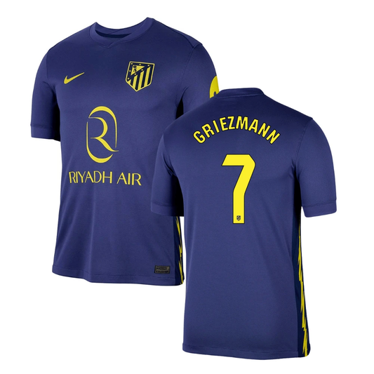 Antoine Griezmann 7 Atlético de Madrid 2025-26 Away Match Jersey – Navy by Soccer Jersey