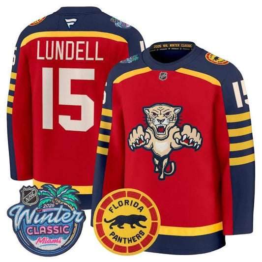 Anton Lundell Jersey #15 Florida Panthers 2026 Winter Classic Premium Stitched by Hockey David