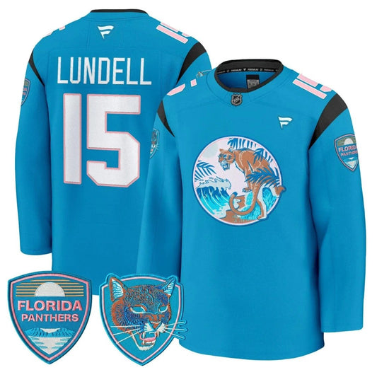 Anton Lundell Jersey #15 Florida Panthers SoFlo Night Edition Premium Stitched by Hockey David