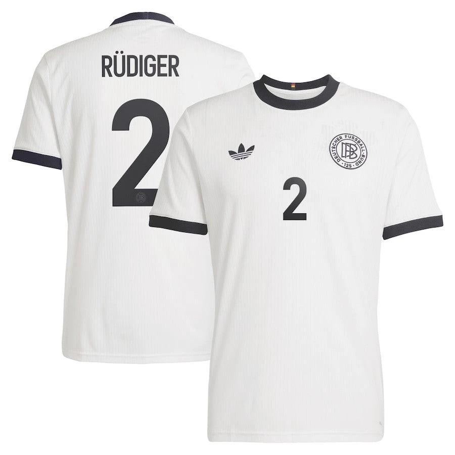 Antonio Rüdiger 2 Germany National Team 125th Anniversary Men Jersey – White by Soccer Jersey