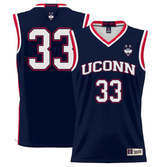Apostolos Roumoglou Jersey UConn Huskies College Basketball No Name Navy #33 by My store basketball