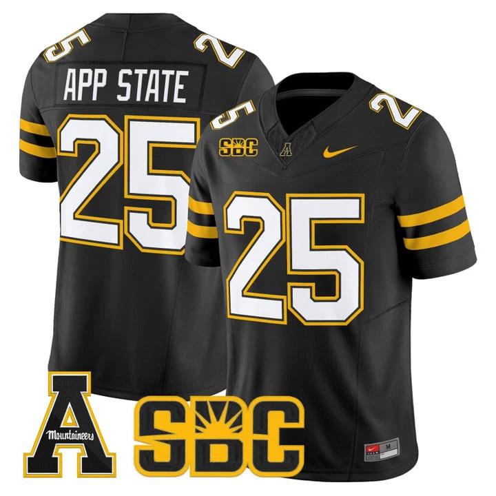 App State Jersey #25 App State Mountaineers 2025 Vapor Limited Stitched by My Store NCAA Football Jerseys