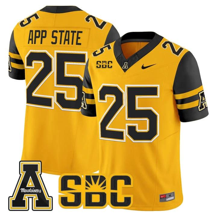 App State Jersey #25 App State Mountaineers 2025 Vapor Limited Stitched by My Store NCAA Football Jerseys
