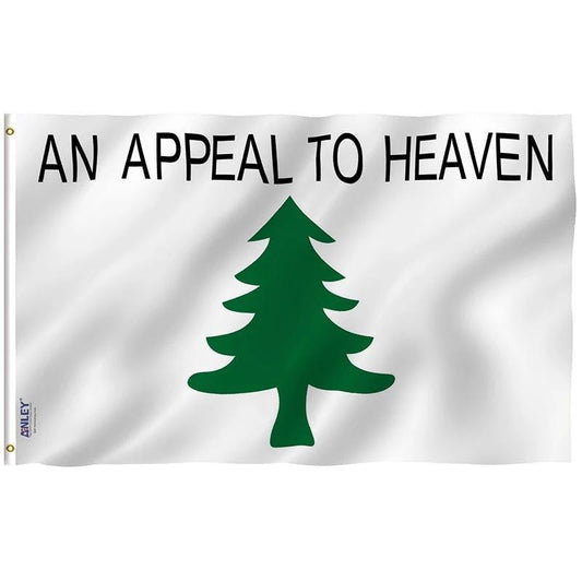 Appeal to Heaven Flag - Pine Tree Flag with Brass Grommets 3X5Ft Banner USA by flagsjustdoit