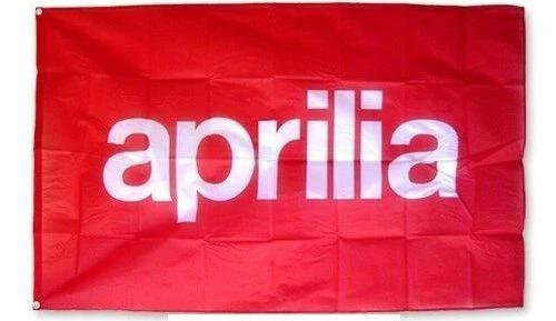 Aprilia Red Logo Motorcycle Flag 3X5 Ft Polyester Banner USA 90x150cm by flagsjustdoit