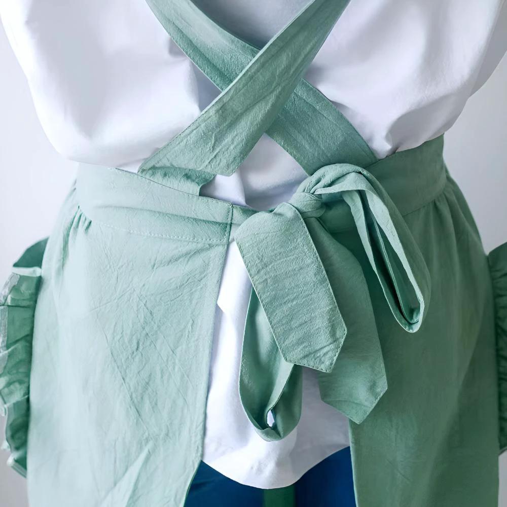 Chic Ruffle Pocket Apron by Casa & Beyond
