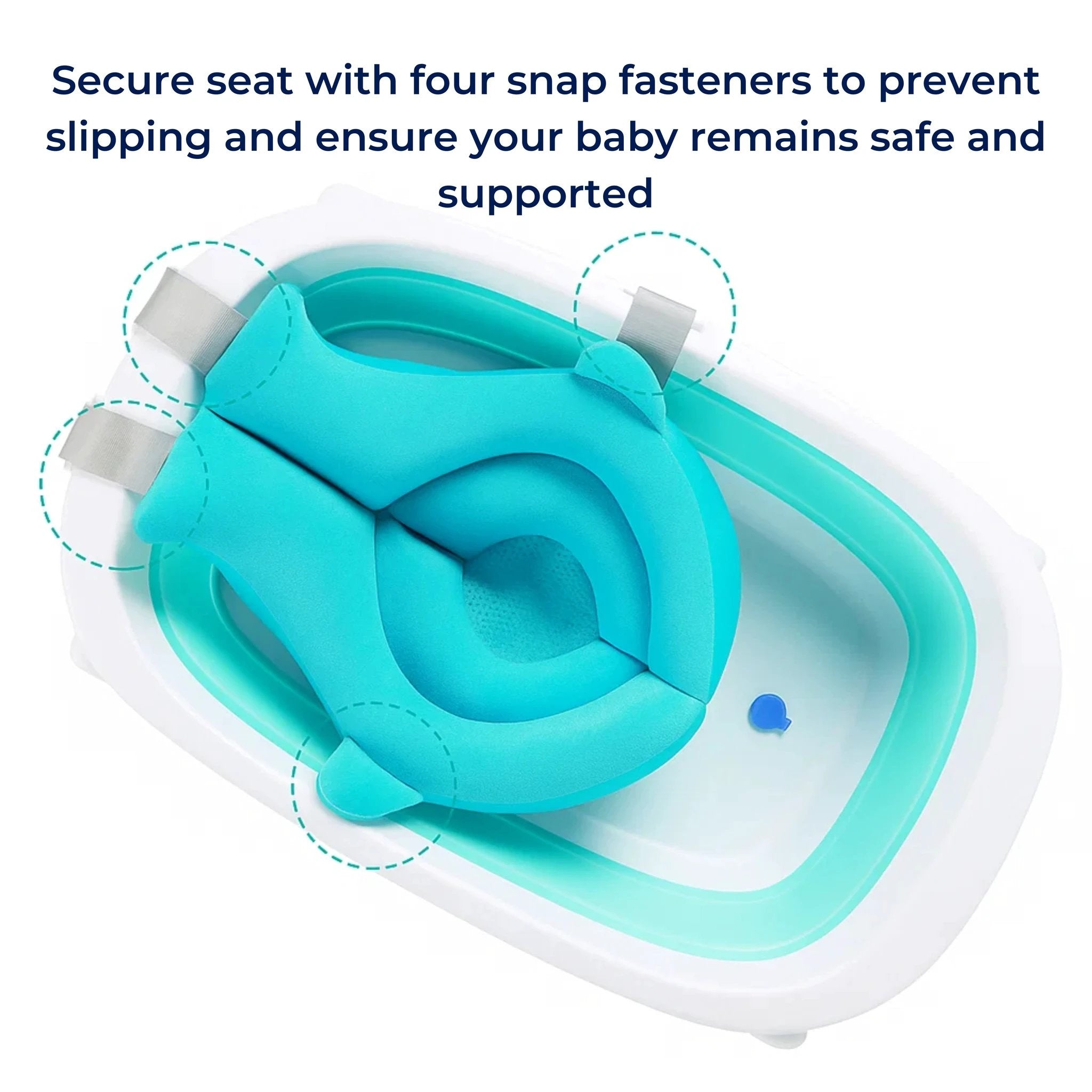 AquaNest | Baby Bath Support – Non-Slip Cushion – Quick-Drying Fabric – Newborn Safety Bowlift by Bowlift