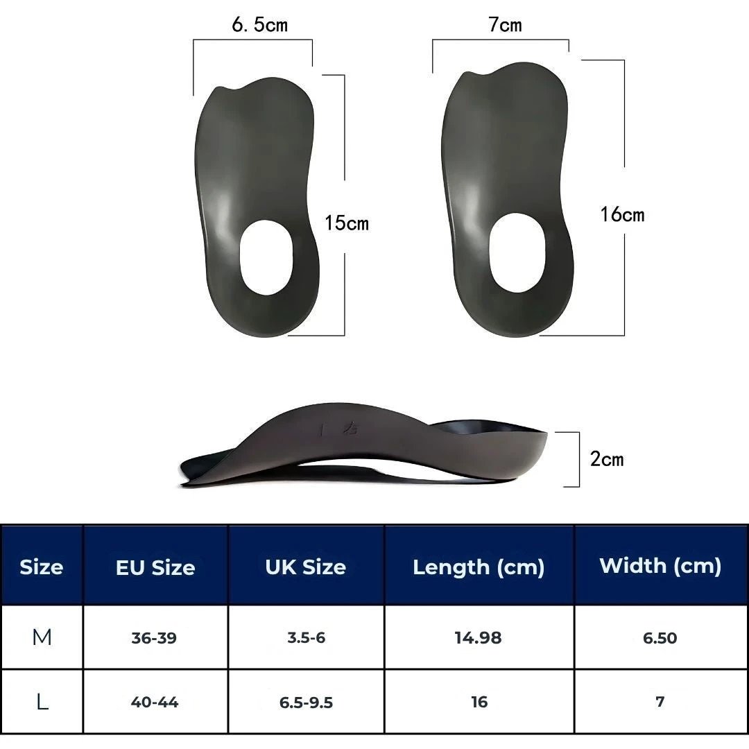 ArchEase Shoe Inserts for Flat Feet | Shoe Insole for Plantar Fasciitis - Foot Arch Support Insole - Foot Cushioning Bowlift by Bowlift