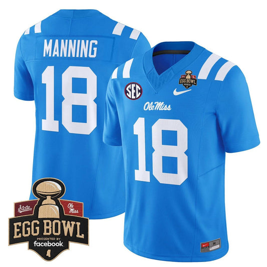 Archie Manning Jersey #18 Ole Miss Rebels 2025 Egg Bowl Limited Stitched by My Store NCAA Football Jerseys