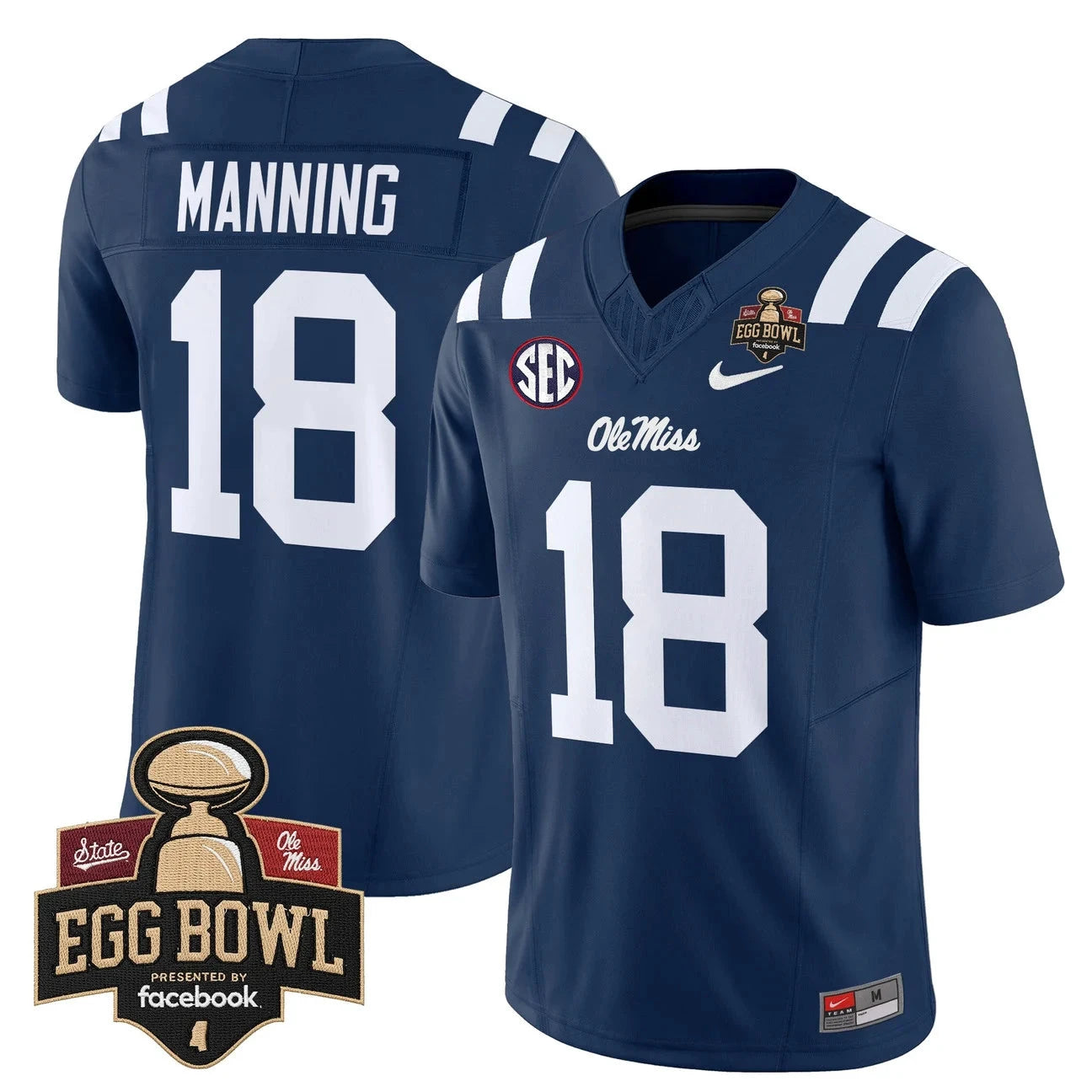 Archie Manning Jersey #18 Ole Miss Rebels 2025 Egg Bowl Limited Stitched by My Store NCAA Football Jerseys