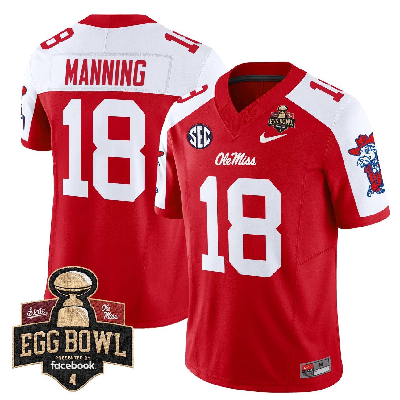 Archie Manning Jersey #18 Ole Miss Rebels 2025 Egg Bowl Limited Stitched by My Store NCAA Football Jerseys