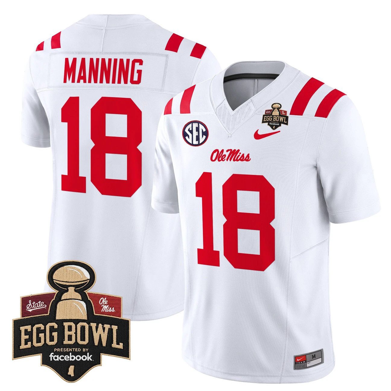 Archie Manning Jersey #18 Ole Miss Rebels 2025 Egg Bowl Limited Stitched by My Store NCAA Football Jerseys