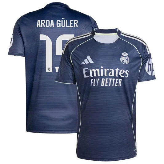 Arda Guler 15 Real Madrid 2025-26 Away Jersey – Blue by Soccer Jersey