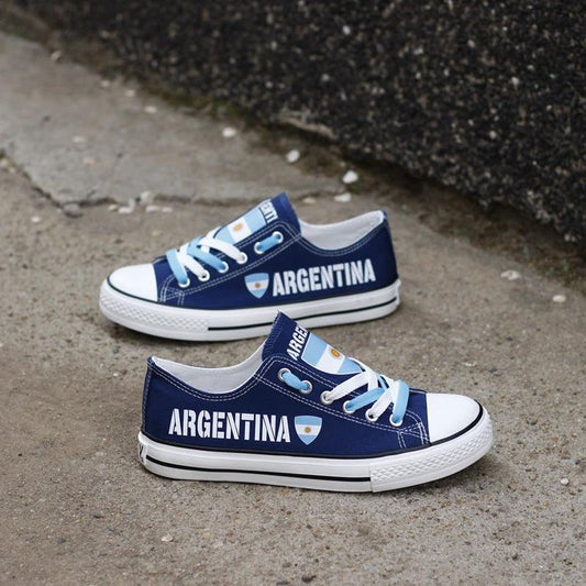 Argentina Canvas Sneakers Shoes For Men Women Fans by Crocs