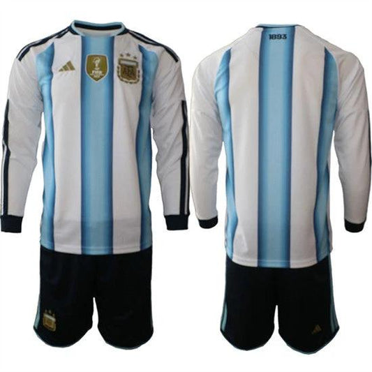 Argentina Blank Long Sleeve Jersey National Team x World Cup 2026 Home White On Field Soccer by Soccer Jersey