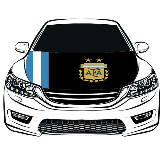 Argentina national football team Car Hood Cover Flag ,3.3X5ft/6X7FT ,100% Polyester Elastic Fabrics Can be Washed by flagsshop
