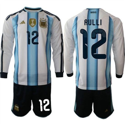 Argentina #12 RULLI Jersey Long Sleeve National Team x World Cup 2026 Home White On Field Soccer by Soccer Jersey